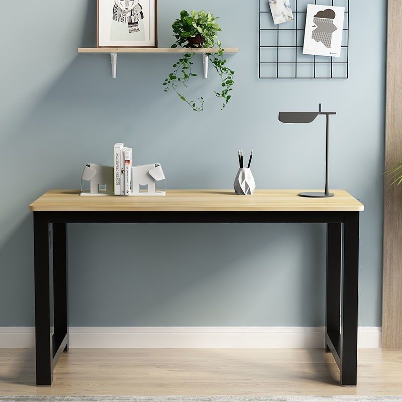Modern Rectangular Laminate Writing Table in Chalk/Unfinished Color