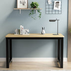 Modern Rectangular Laminate Writing Table in Chalk/Unfinished Color