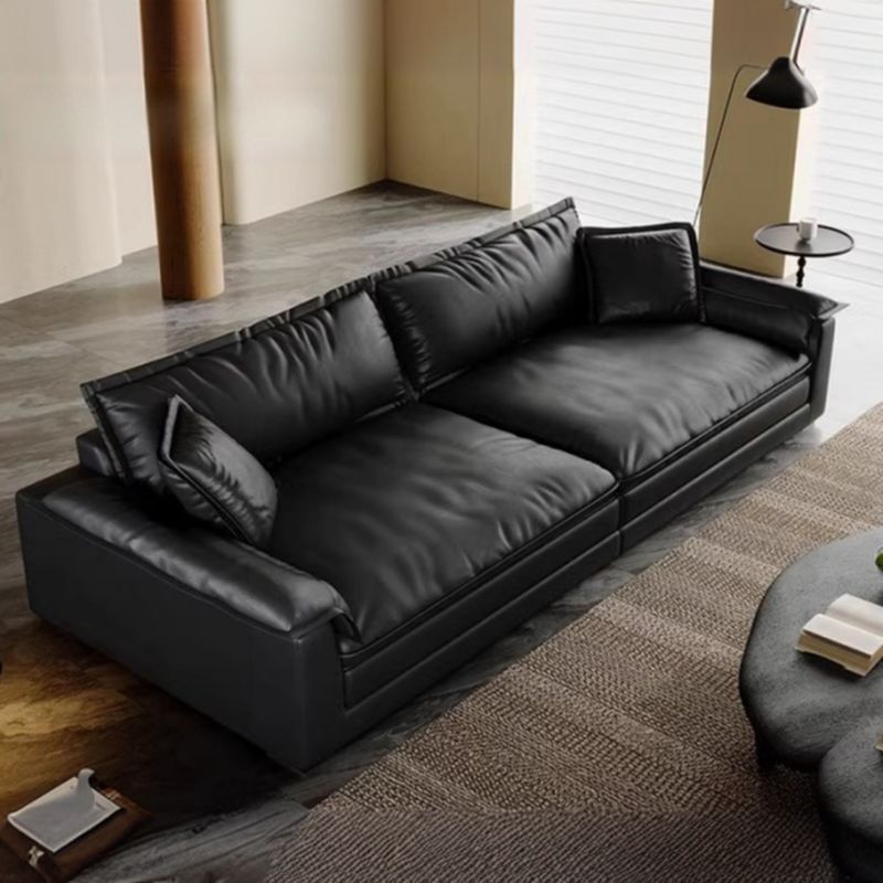 Drawing Room Standard Sofa in Midnight Black with Armrest