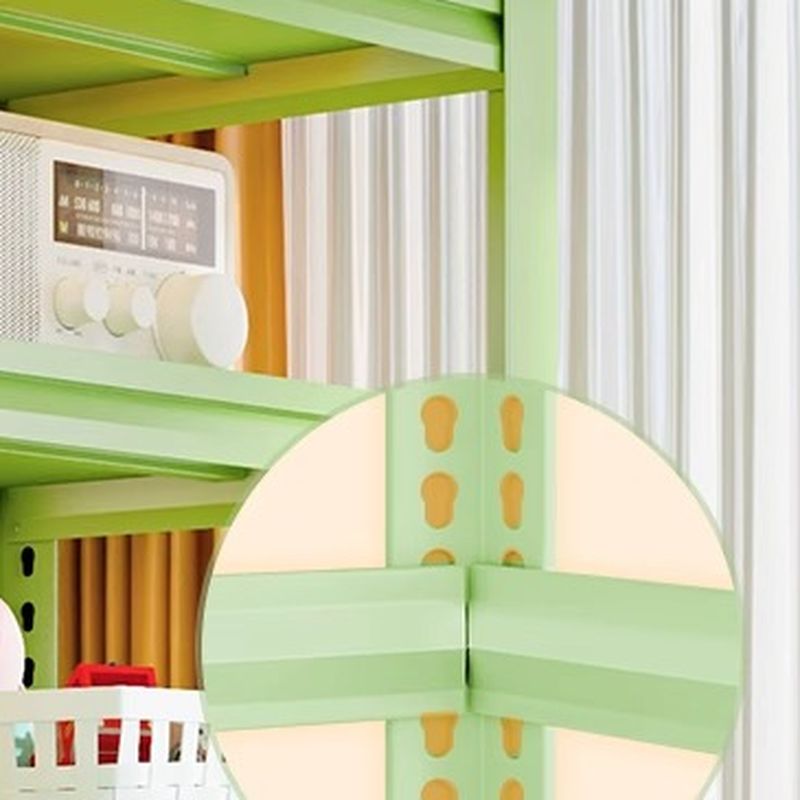 Olive Green Simplistic Wire Warehouse Storage Rack with Alterable Shelf and Standing Installation