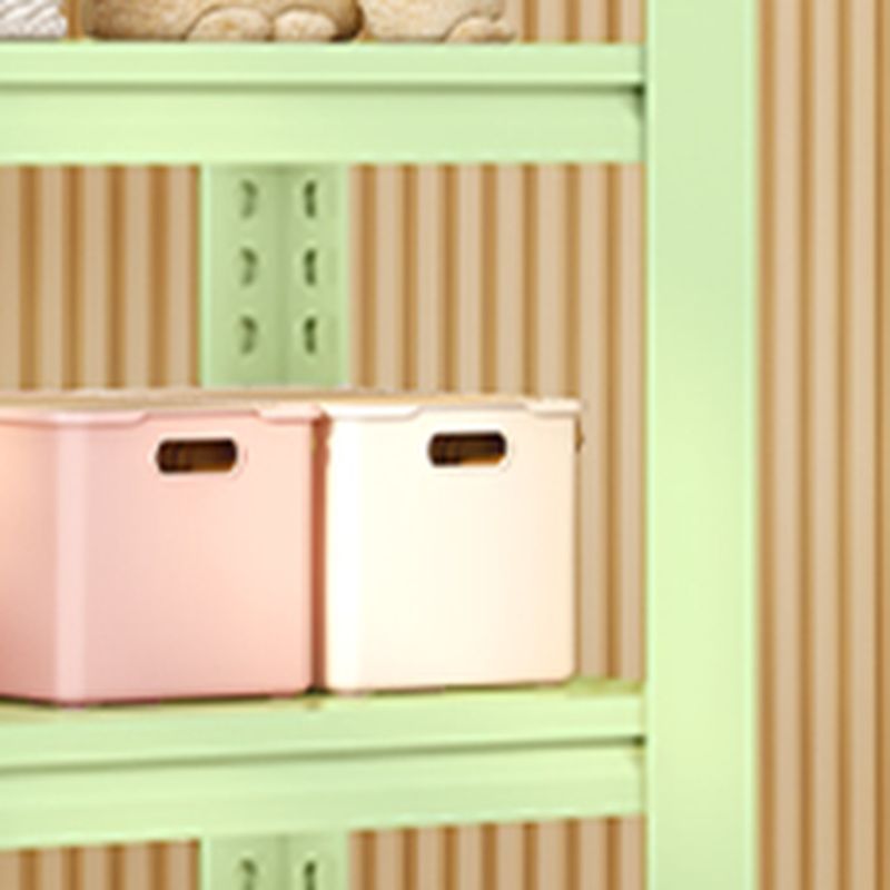 Light Green Casual Cabinet Shelf with 4/5/6 Tiers in Rectangle Shape