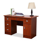 Locking Drawer Cabinet with Timber Base in Brown, Damp-proof with 5 Drawers and Twin Support, Featuring Front Splash