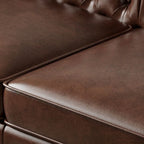 Drawing Room Standard Sofa/Loveseat in Midnight Black/Sage/Espresso with Armrest