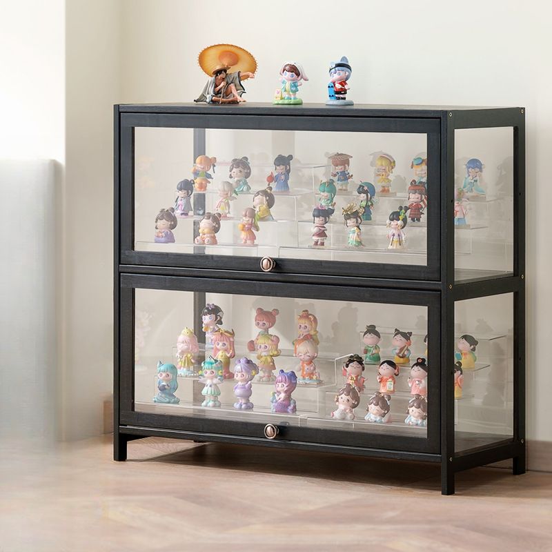 Bambusa Flooring Curio Cabinet with Stockroom, 4 Cabinets/3 Cabinets/2 Cabinets, 4 Shelves/3 Shelves/2 Shelves, 4 Doors/3 Doors/2 Doors