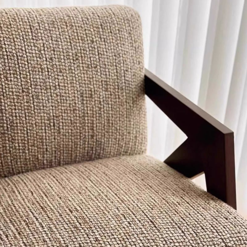 Art Deco Arm Chair with Solid Color/Striped/Toile Pattern, Fixed Back, Arms, and Removable Cushions