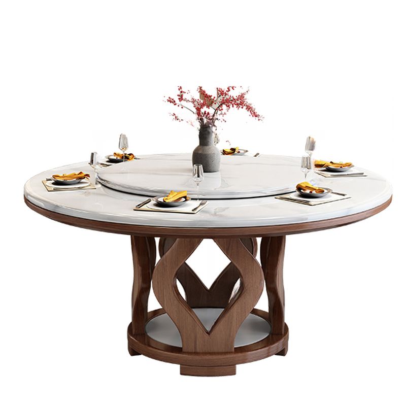 Sepia Base Stone Dining Table for 4-8, Anti-Fouling Sintered Stone Tabletop
