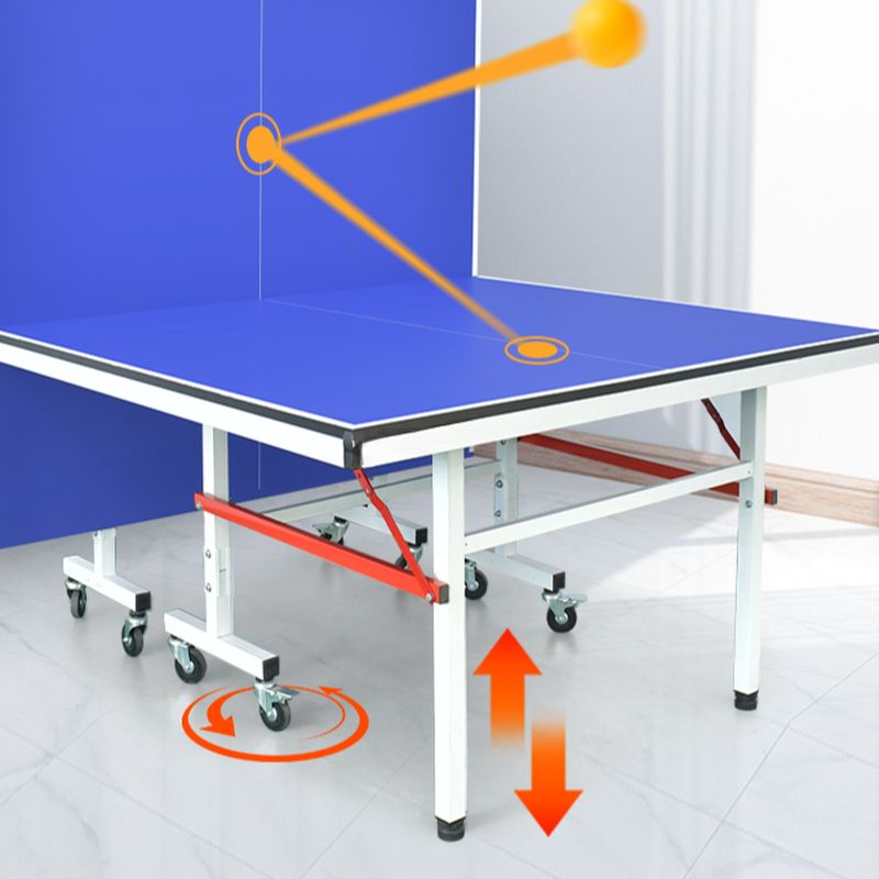 Indoor/Outdoor Cerulean Synthetic Laminate Ping Pong Table with Included Paddle
