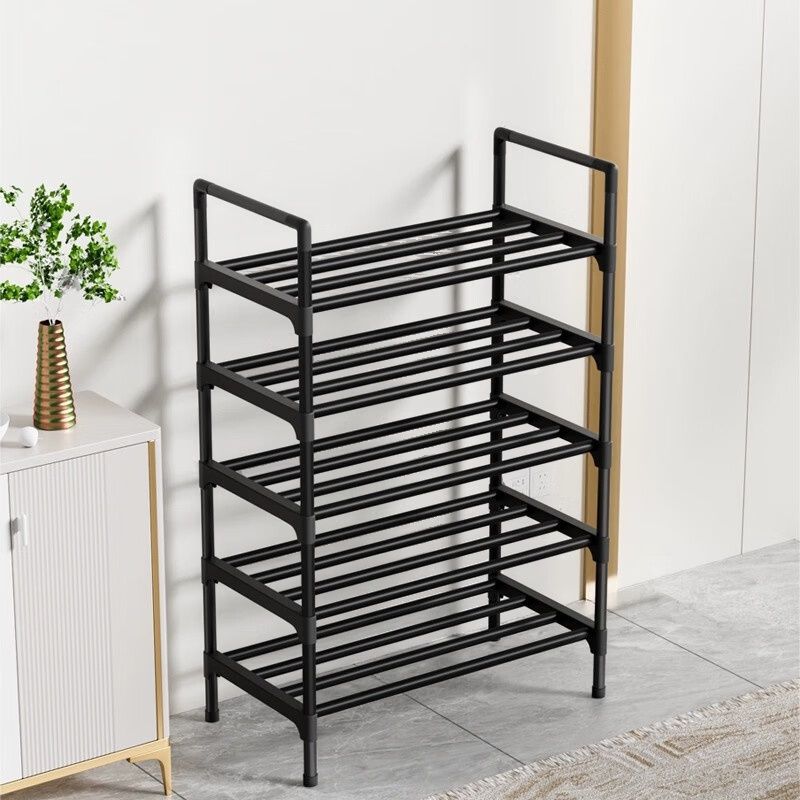 Midnight Black 3 Tiers/5 Tiers/4 Tiers Shoe Shelf with Accessible Storage
