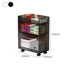 Alloy Under Desk Office Book Cart with 3 Shelves/2 Shelves All Ages