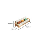 Modish Solid Color Stain Resistant Standard Sofa in Light Gray/Off-White with Seating for 5/4/3 and 3/4 Pillows