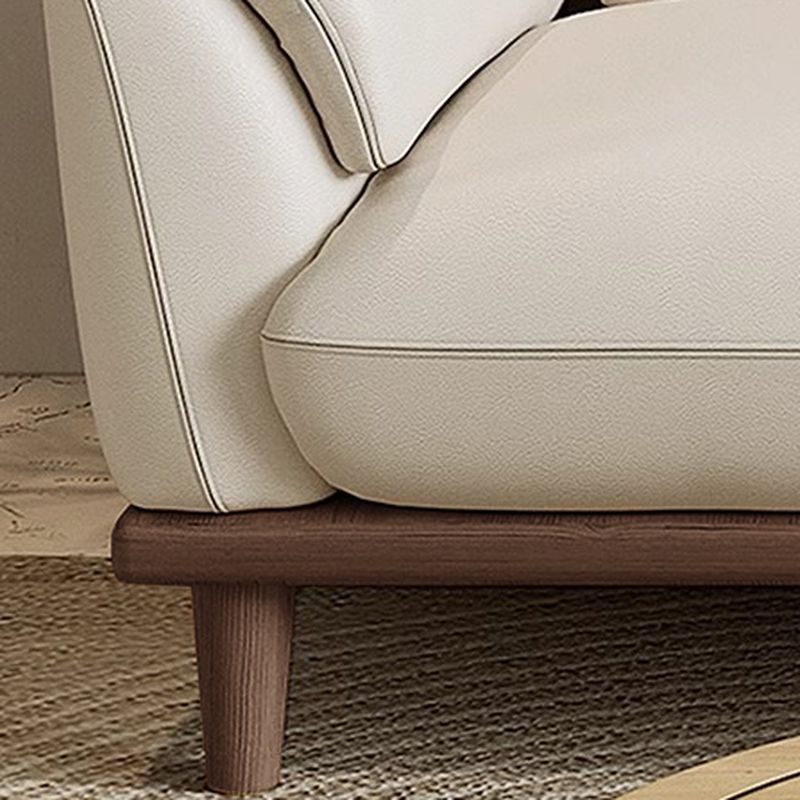 Tear Resistant Standard Sofa/Loveseat/Single Sofa in Leather with White Upholstery