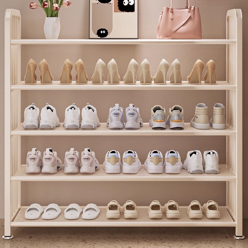 Art Deco/Glam Alloy Rectangle Shoe Rack with 6/5/4 Shelves for 1-30 Pairs in Drawing Room