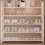 Art Deco/Glam Alloy Rectangle Shoe Rack with 6/5/4 Shelves for 1-30 Pairs in Drawing Room