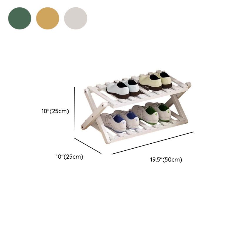 Art Deco Bambusa X-Shape Shoe Rack with 4/5/3 Shelves for 1-20 Pairs in Drawing Room