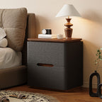 Ivory Modish Nightstand With Drawer Organization Featuring Laminate Countertop