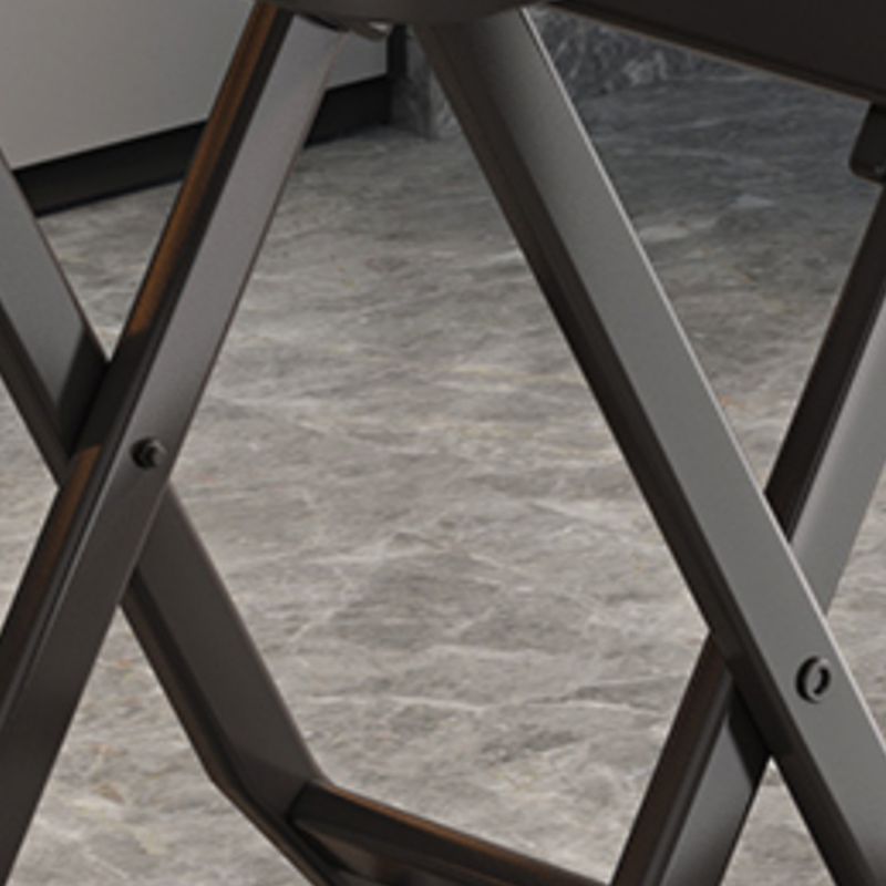 Laminate Dining Table with Crossed Legs, No Extra Durability, Foldable Square Top for 2-seater/4-seater