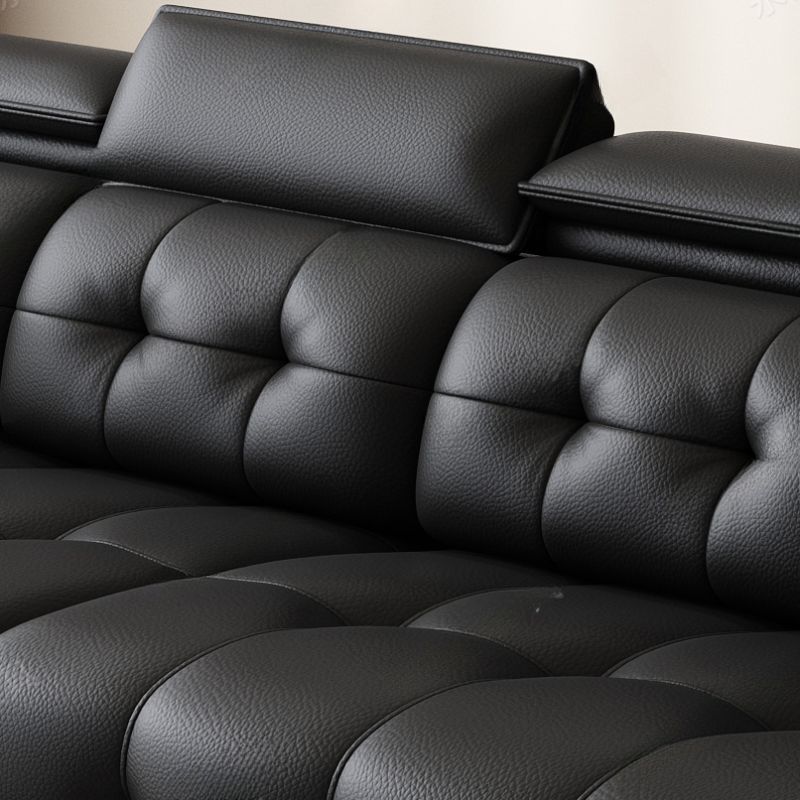 Contemporary Modern Solid Color Scratch-immune Standard Sofa in Ink for 4-seater/6-seater/3 with 3 Pillows/1 Pillow