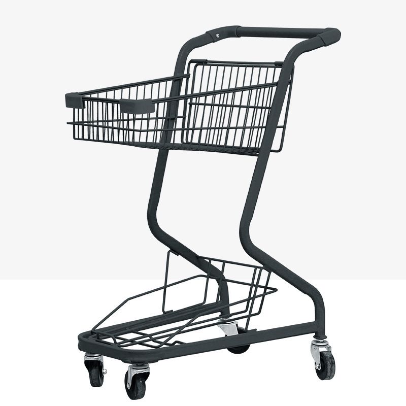 Durable Steel Shopping Cart for All Ages with 1 Shelf