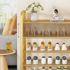 5 Tiers/4-tier/3-tier Modern Metal Standalone Shoe Shelf with Shelf