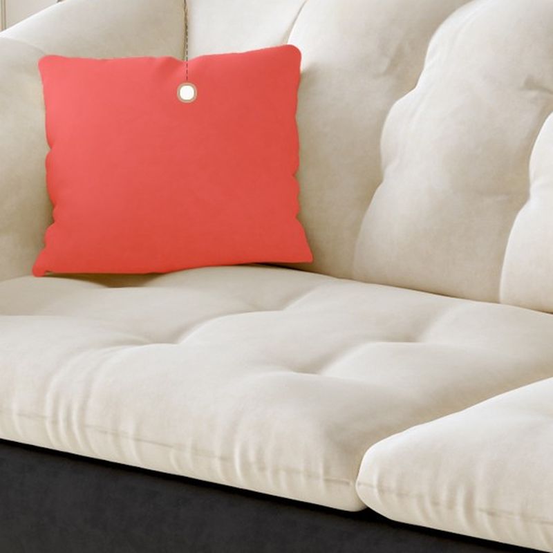 Modish Solid Color Stain Resistant Standard Sofa/Loveseat in Black/Light Green/Beige for 3-seater/2/5 Person with 2 Pillows