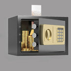 Steel Security Safe with Battery, Pry Resistant Lockable Keys, and Interior Lining