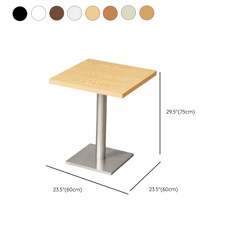 Veneer Dining Table with Pedestal Base, Heatproof, Seating for 4/2-seater/Seats 3