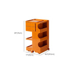 Modern All Ages Use Plastic Utility Cart with Wheels and Shelves