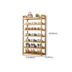 Art Deco Bambusa Rectangle Shoe Rack with Nature Finish, Featuring 4/3/5 Shelves for 21-30/11-20/1-10 Pairs in Drawing Room