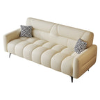 Standard Sofa in Synthetic Leather with Grey/Cerulean/Light Green Upholstery and Arm