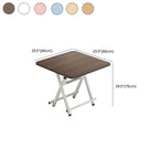 Composite Wood Dining Table with Crossed Legs, Foldable Square Top for 2-seater