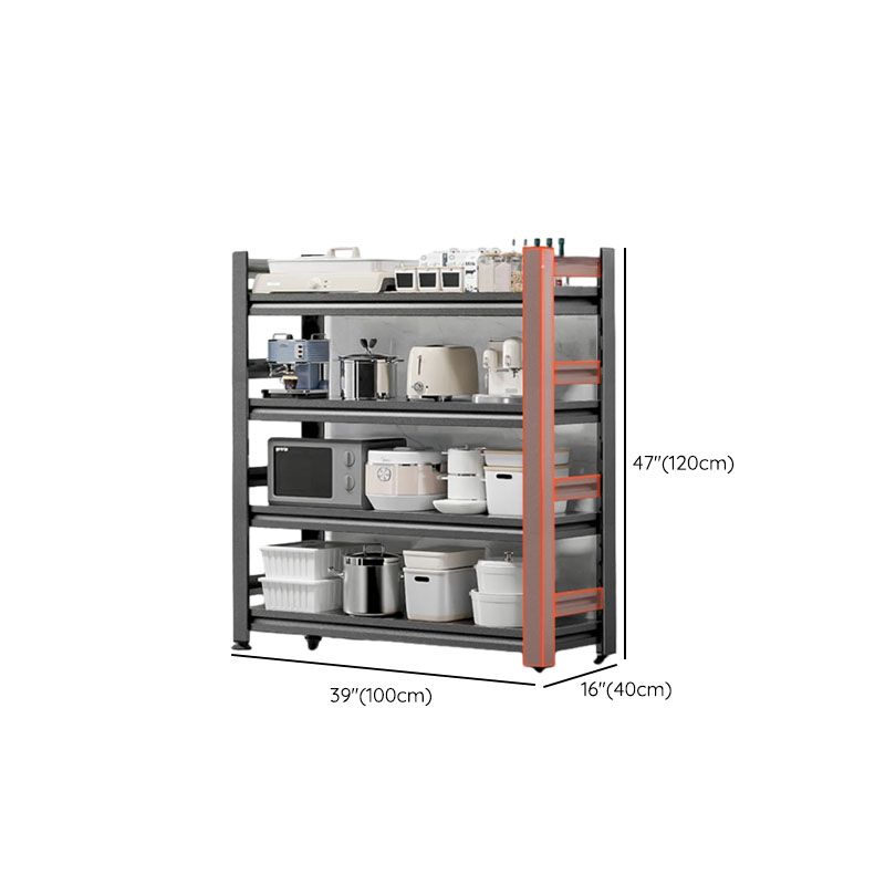 Ink Minimalist Warehouse Storage Rack with Shelves, Steel Frame, Detached Installation