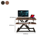 Trendy Manufactured Wood 2-Tier Notebook Holder with Pop Up Lifting Shelves