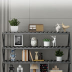 Art Deco Bambusa Rectangle Shoe Rack with 6/4/5 Shelves, Capacity for 1-30 Pairs, Drawing Room