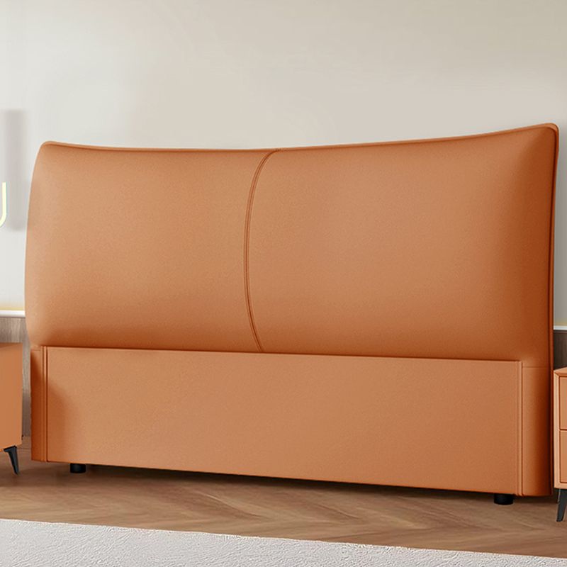 Trendy Panel Headboard in Natural Wood with No Distressing, Rectangle Shape for Queen/Full Bed, Featuring Sponge Upholstery and Standard Height