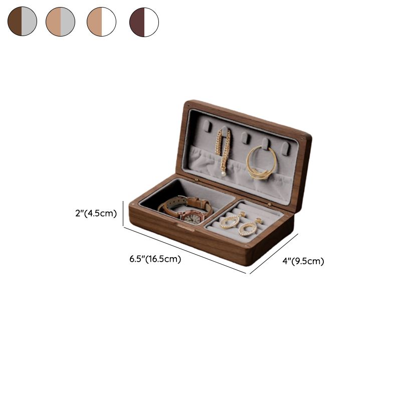 Modern & Contemporary Solid Color Jewelry Armoire in Natural Wood