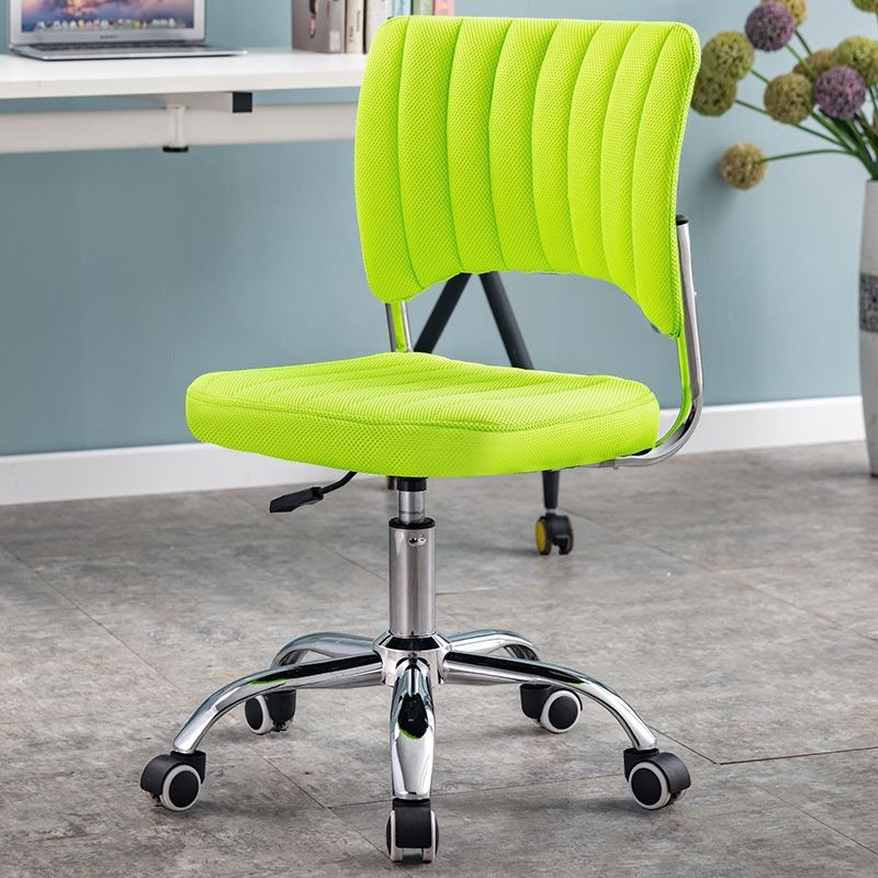 Minimalist Work Stool Moves Up and Down with Mid-Back, Swivel Rollers, and Moveable Design
