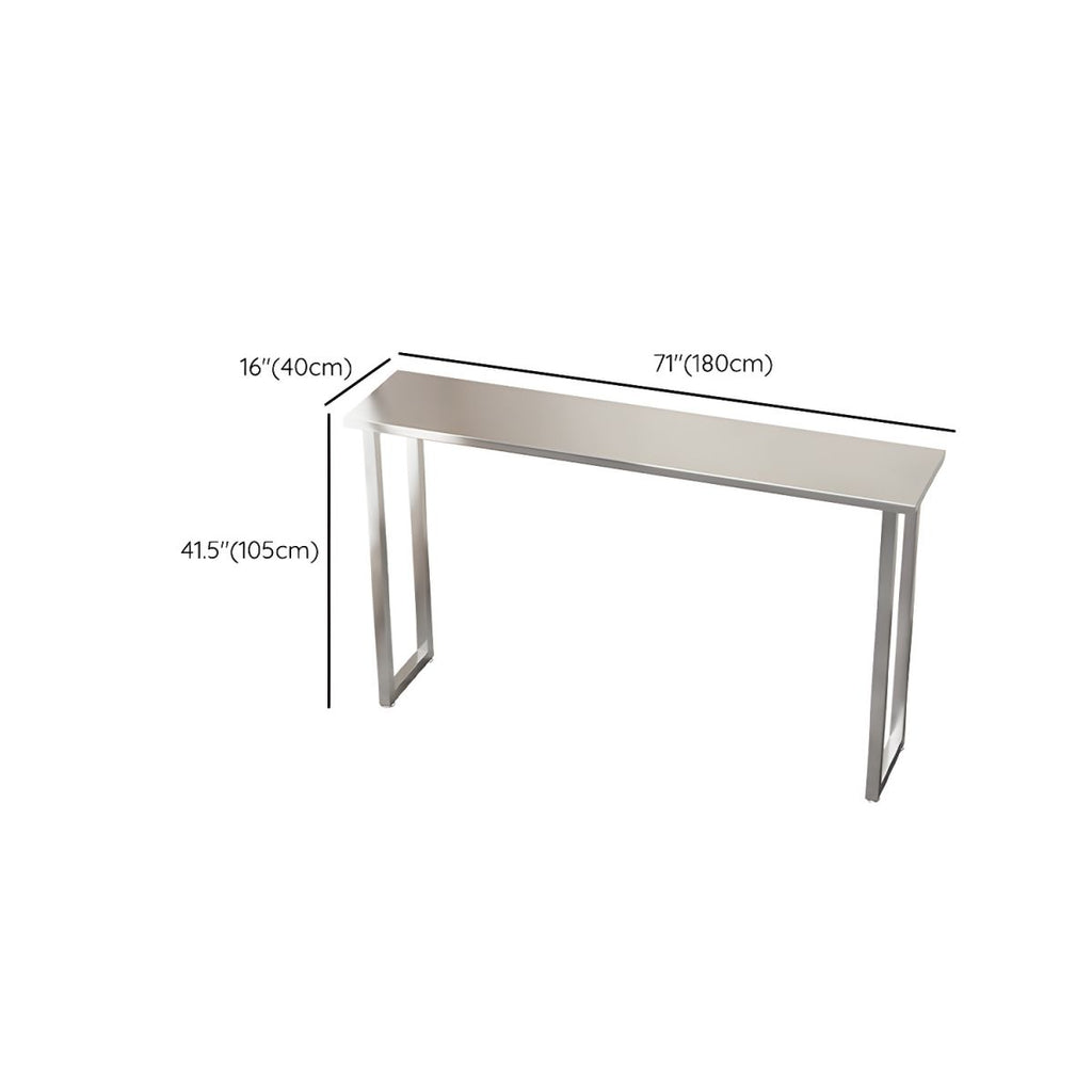 1/2/4 Pieces Silver Stainless Steel Contemporary Bar Pub Table Set