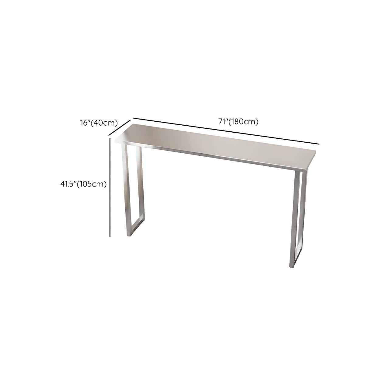 1/2/4 Pieces Silver Stainless Steel Contemporary Bar Pub Table Set