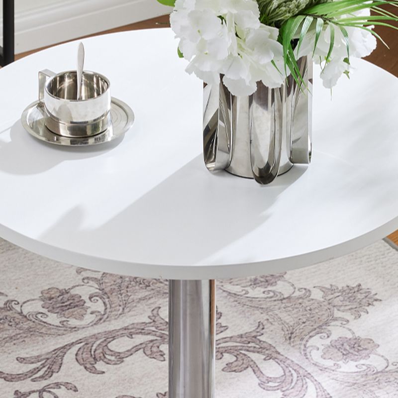 Height-adjustable Circular Pub Table in Ink/Metallic/Butter Color