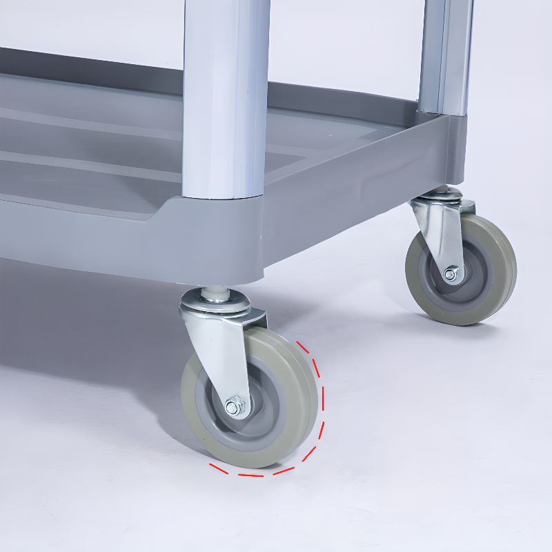 Synthetic Material Detached Accessory Cart with 3 Tiers, 4 Casters & Handle Culinary Space