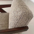 Art Deco Arm Chair with Solid Color/Striped/Toile Pattern, Fixed Back, Arms, and Removable Cushions