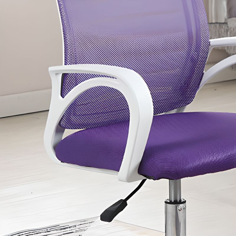 Light Gray/Rose/Light Green Mesh Studio Chairs with Armrest, Rollers, and Ergonomic Lumbar Support
