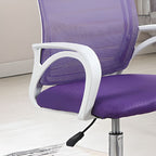 Light Gray/Rose/Light Green Mesh Studio Chairs with Armrest, Rollers, and Ergonomic Lumbar Support