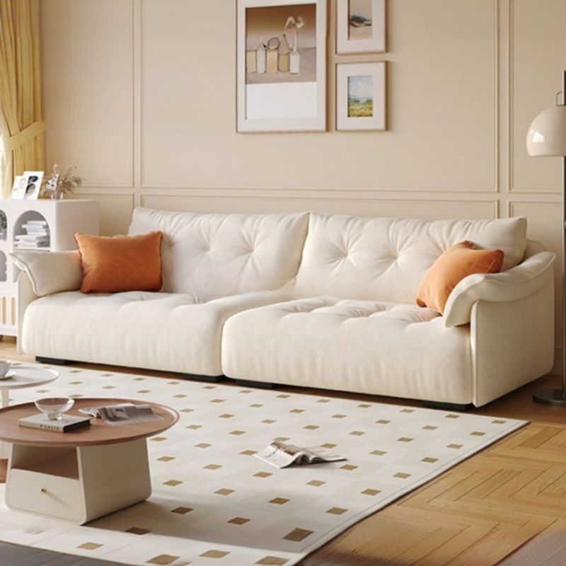 Drawing Room Standard Sofa in Midnight Black/Amber Color/Off-White with Armrest