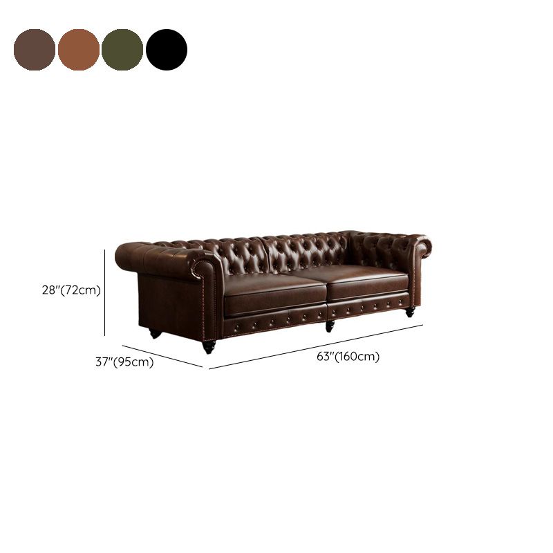 Drawing Room Standard Sofa/Loveseat in Midnight Black/Sage/Espresso with Armrest