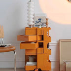Modern All Ages Use Plastic Utility Cart with Wheels and Shelves