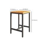 Trendy Rectangle/Square Pub Tables and Chairs for 8/Set for 6/Set for 4 with Footrest, Trestle Base, a Tabletop in Pine and Back for the Bar
