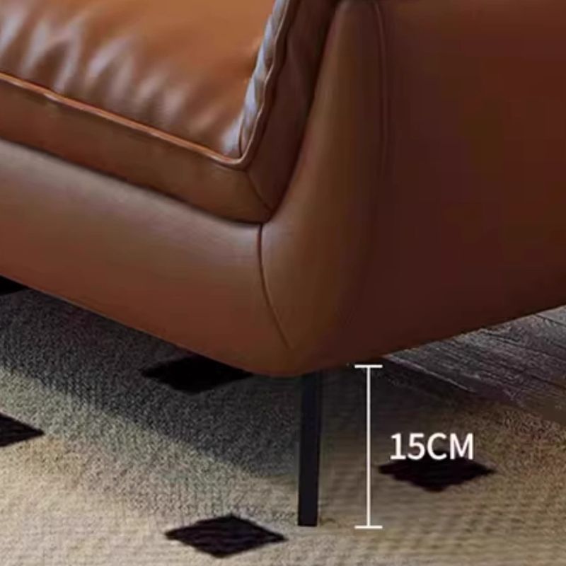 Drawing Room Tear Resistant Standard/Single Sofa in Amber Color with Armrest and 3 Pillows
