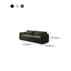 Loveseat with Flannel Upholstery in Black/Jade Green/Beige, Includes Arm