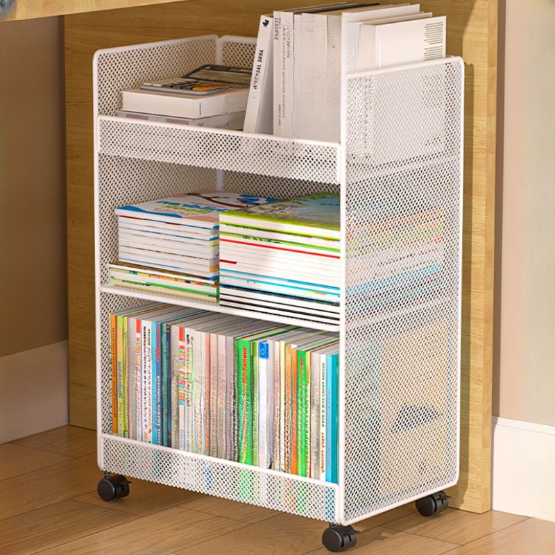 Alloy Under Desk Office Book Cart with 3 Shelves/2 Shelves All Ages